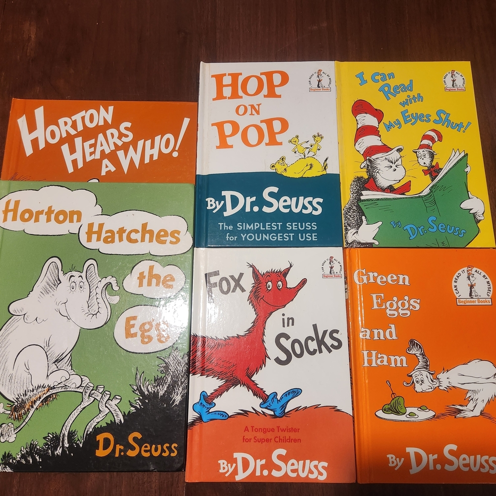 Dr. Seuss Colorful Book Set - Orange, Green, Red, Yellow